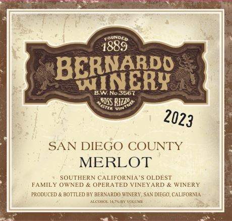 2023 Merlot - Bernardo Winery
