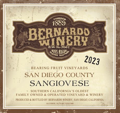 2023 Sangiovese - Bernardo Winery