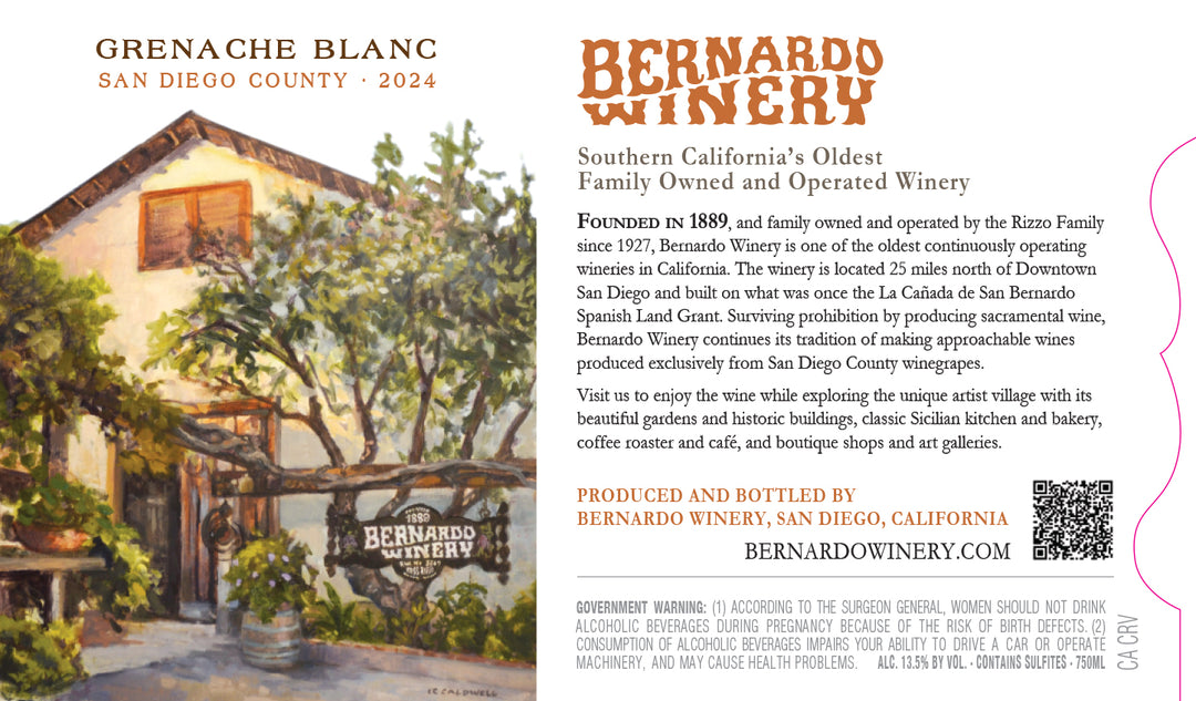 2024 Grenache Blanc - Bernardo Winery