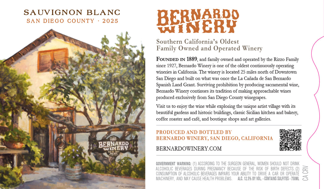 2025 Sauvignon Blanc - Bernardo Winery